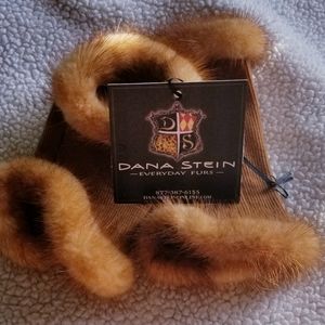 Dana Stein Real Mink Fur Fingerless Gloves